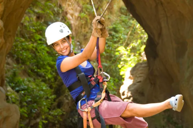 girl on Canyon Canopy Tour