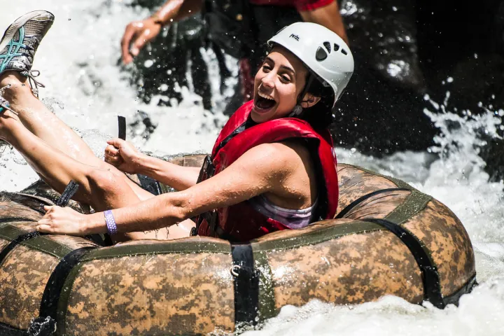 girl tubing