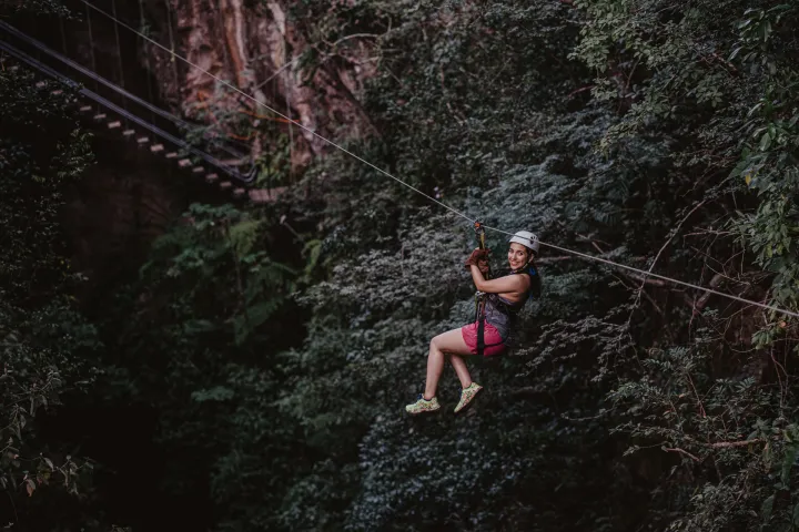 a man jumping in the air