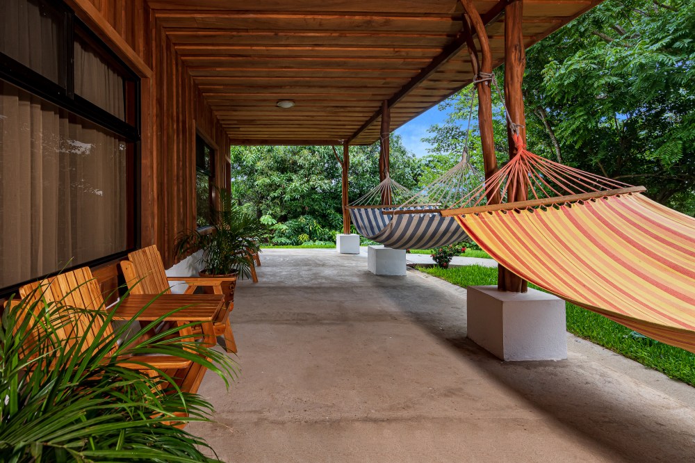Hotel Hacienda Guachipelin hammocks