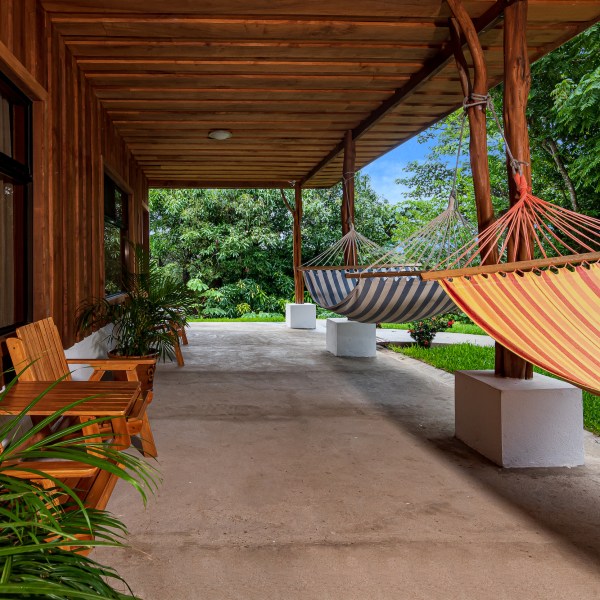 Hotel Hacienda Guachipelin hammocks