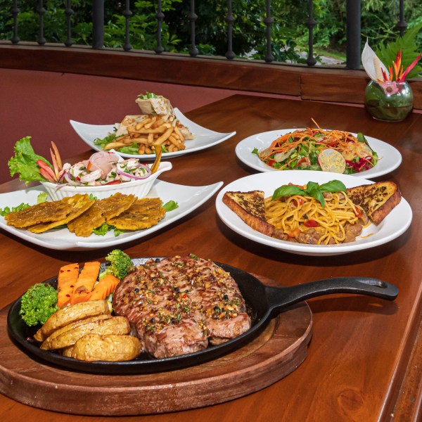 Plated dishes at Hotel Hacienda Guachpelin