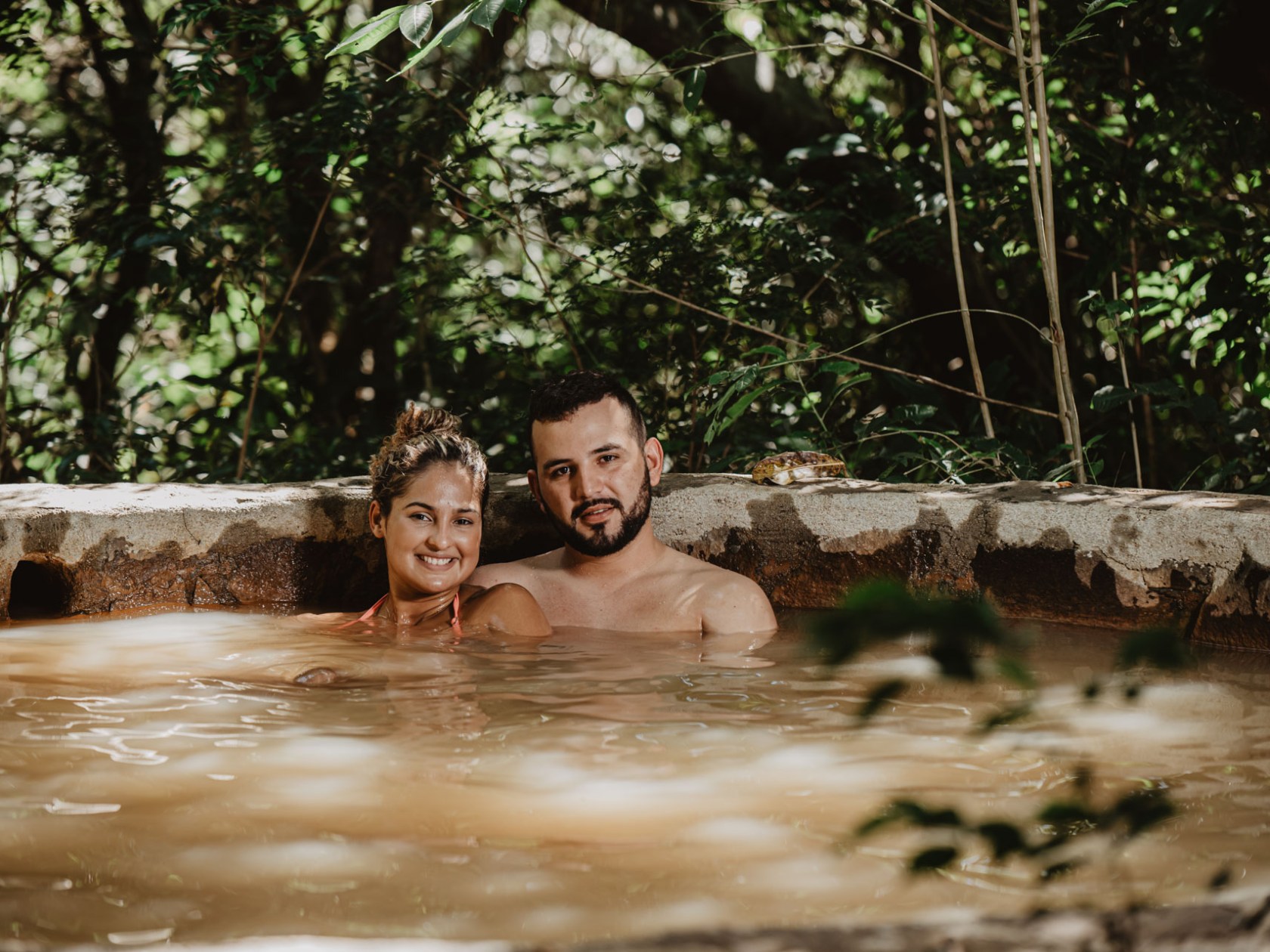 a man in a swimming pool