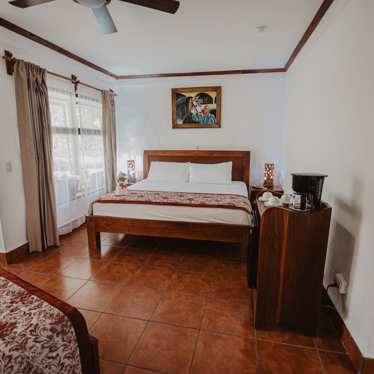 a living room with a wooden floor