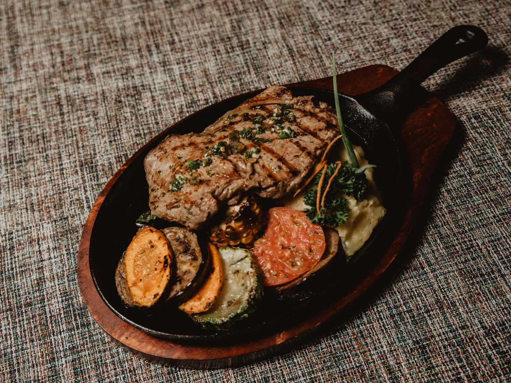 a pan of food on a plate