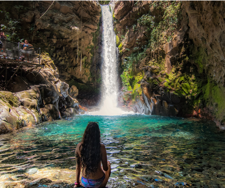 a person standing next to Celeste River