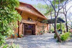 a tree in front of a house