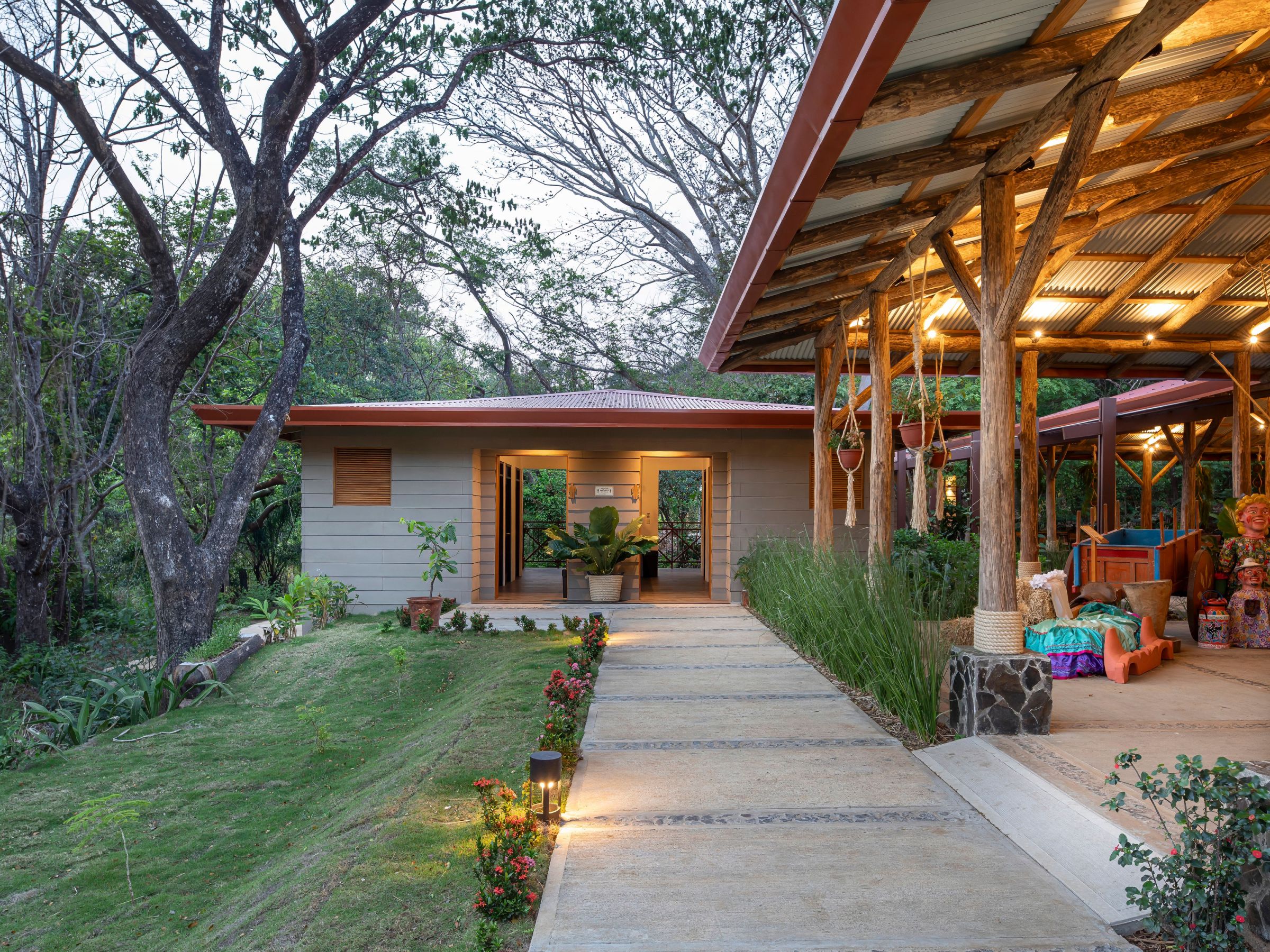 a house with trees in the background