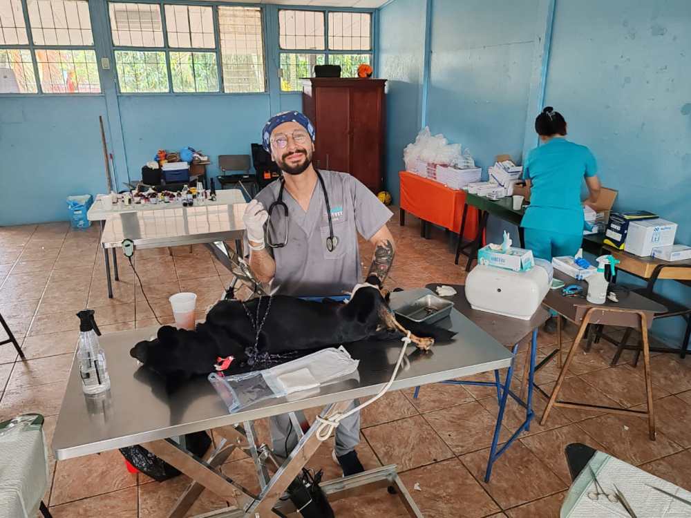 Hacienda Guachipelin animal welfare campaign supporting dogs, cats, families, and wildlife conservation in Curubandé, Guanacaste